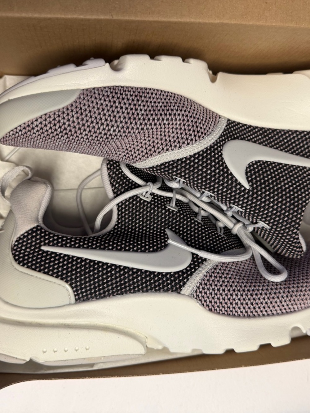 Nike Box Label in Red with White Text
